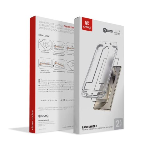 Crong EasyShield 2-Pack - Szkło hartowane Samsung Galaxy S25+ / S24+ (2 sztuki) Crong EasyShield 2-Pack - Szkło hartowane Samsung Galaxy S25+ / S24+ (2 sztuki)