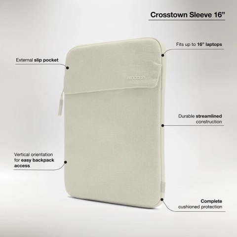 Incase Crosstown Sleeve with Woolenex - Pokrowiec z kieszenią MacBook Pro 16" (M4/M3/M2/M1/2024-2021) (Limestone) Incase Crosstown Sleeve with Woolenex - Pokrowiec z kieszenią MacBook Pro 16" (M4/M3/M2/M1/2024-2021) (Limestone)