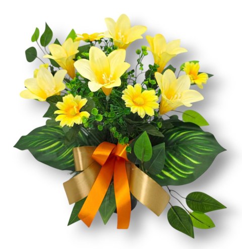 KWIATY NA CMENTARZ BUKIET DO WAZONU SZTUCZNE KWIATY