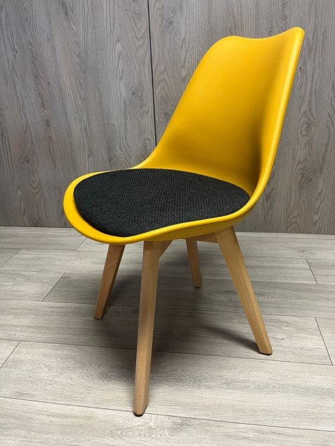 Krzesło skandynawskie MONZA HONEY BLACK FABRIC V Krzesło skandynawskie MONZA HONEY BLACK FABRIC V