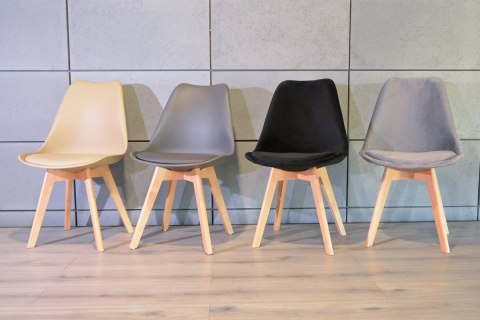 Krzesło skandynawskie MONZA HONEY BLACK FABRIC V Krzesło skandynawskie MONZA HONEY BLACK FABRIC V