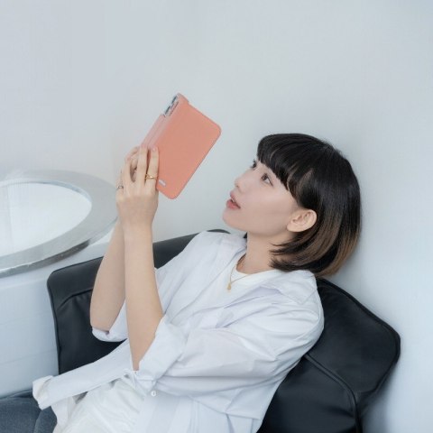 Moshi Overture MagSafe - Skórzane etui 3w1 z klapką iPhone 17 Pro Max (Misty Coral)