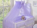 Pościel 5-cz z moskitierą - Wiszące Serduszka fioletowe