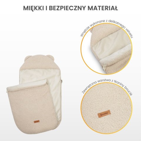 ŚPIWOREK 3w1 BARANEK CIEMNY BEŻ ŚPIWOREK 3w1 BARANEK CIEMNY BEŻ