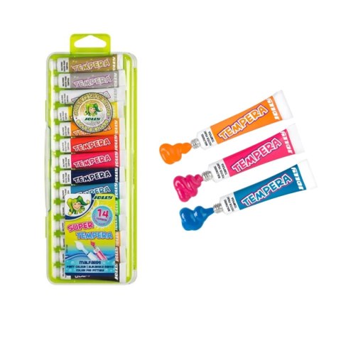 Farby Jolly tempera - 12szt + metaliczne Farby Jolly tempera - 12szt + metaliczne