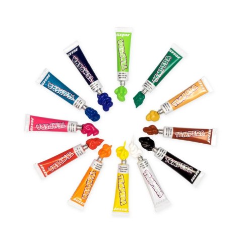 Farby Jolly tempera - 12szt + metaliczne Farby Jolly tempera - 12szt + metaliczne