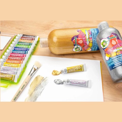 Farby Jolly tempera - 12szt + metaliczne Farby Jolly tempera - 12szt + metaliczne