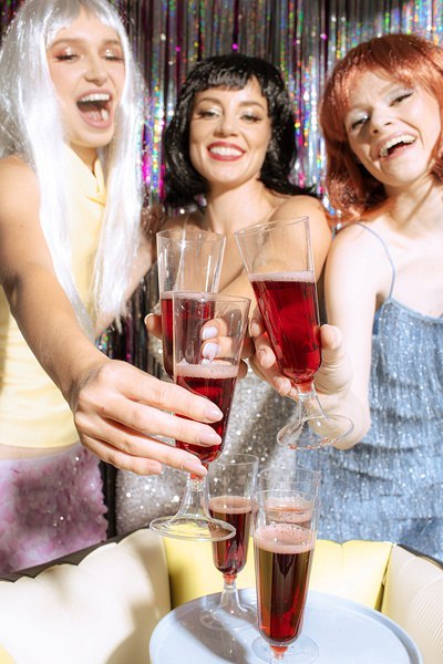 Kieliszki Plastikowe do Szampana Przezroczyste 150 ml 8 szt