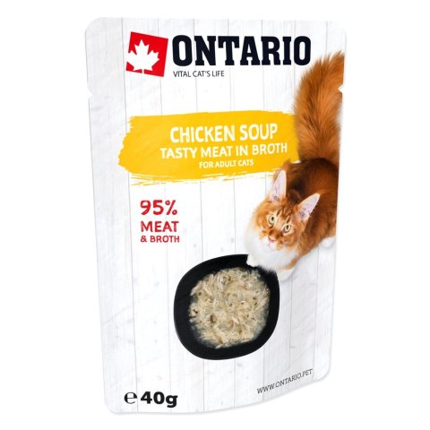 ONTARIO Cat Soup Chicken with vegetables opak. 12x40g (213-31310) ONTARIO Cat Soup Chicken with vegetables opak. 12x40g (213-31310)