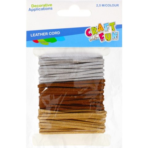 Ozdoba dekoracyjna RZEMYK 2mm 2,5m 3 kolory 481007 Ozdoba dekoracyjna RZEMYK 2mm 2,5m 3 kolory 481007