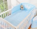 Pościel 3-cz Serduszka paseczki niebieskie