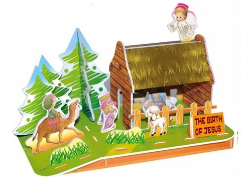 Puzzle 3D 25 elementów Stajenka Betlejem Szopka ZA2216 Puzzle 3D 25 elementów Stajenka Betlejem Szopka ZA2216