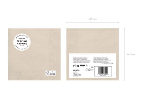 Serwetki papierowe Beż Desert Sand 33x33cm 20szt