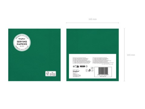 Serwetki papierowe Ciemny zielony Dark Green 33x33cm 20szt Serwetki papierowe Ciemny zielony Dark Green 33x33cm 20szt