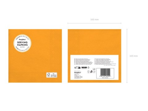 Serwetki papierowe Jasny Pomaranczowy 33x33cm 20szt