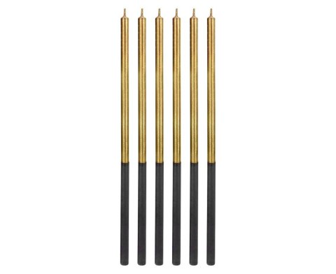 Świeczki urodzinowe złote Platinum, 14,5cm, 6 szt. Świeczki urodzinowe złote Platinum, 14,5cm, 6 szt.