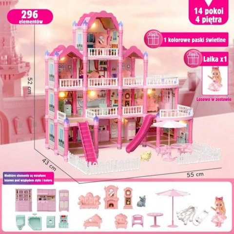 WOOPIE Domek dla Lalek Villa z Akcesoriami i Lalką 296el. WOOPIE Domek dla Lalek Villa z Akcesoriami i Lalką 296el.