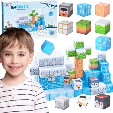 WOOPIE Klocki Magnetyczne Konstrukcyjne Zimowy Świat klocków WOOPIE Klocki Magnetyczne Konstrukcyjne Zimowy Świat klocków