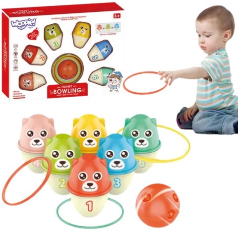 WOOPIE Kręgle Dla Dzieci Kolorowe Misie 3w1 WOOPIE Kręgle Dla Dzieci Kolorowe Misie 3w1