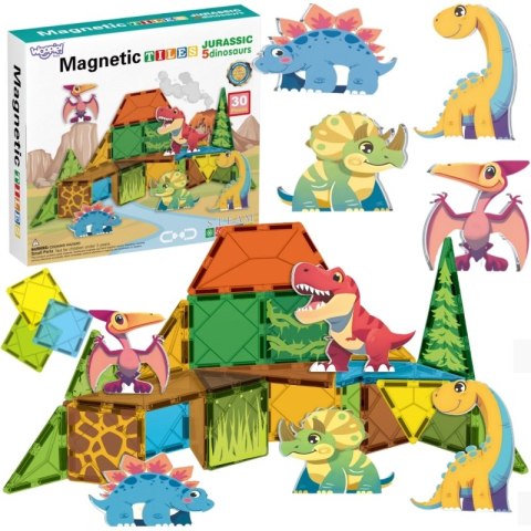 WOOPIE Magnetyczne Klocki Konstrukcyjne 7,5 cm Dino 30 el. WOOPIE Magnetyczne Klocki Konstrukcyjne 7,5 cm Dino 30 el.