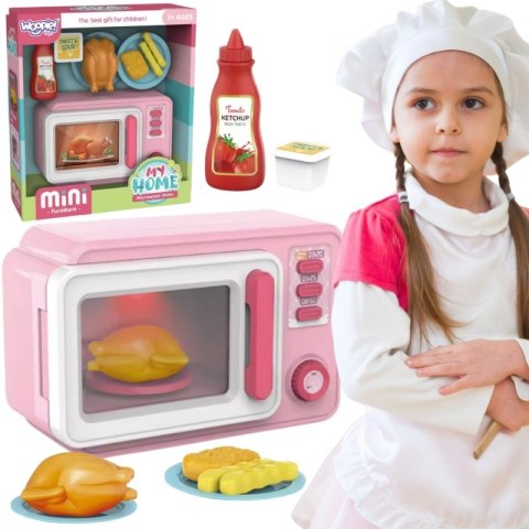 WOOPIE Różowa Kuchenka Mikrofalowa z Kurczakiem WOOPIE Różowa Kuchenka Mikrofalowa z Kurczakiem