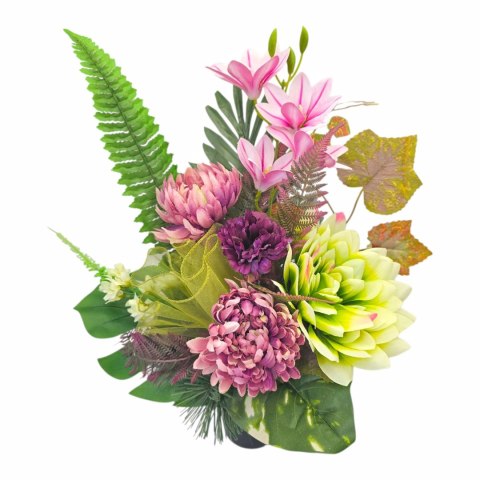 Bukiet flakon stroik na cmentarz kompozycja kwiatowa na wszystkich świętych