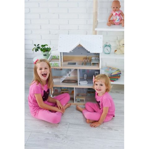 Drewniany domek dla lalek z windą Drewniany domek dla lalek z windą