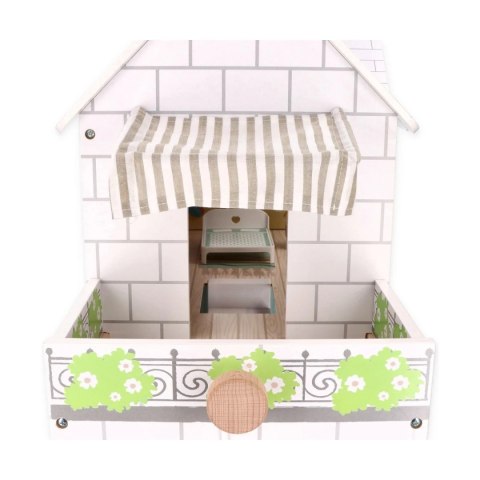 Drewniany domek dla lalek z windą Drewniany domek dla lalek z windą