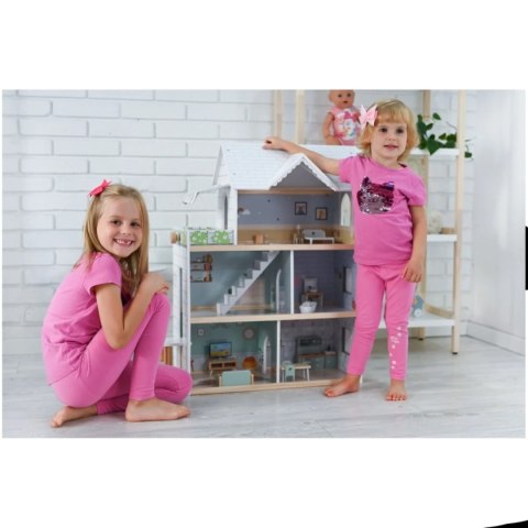 Drewniany domek dla lalek z windą Drewniany domek dla lalek z windą