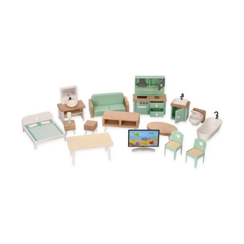 Drewniany domek dla lalek z windą Drewniany domek dla lalek z windą