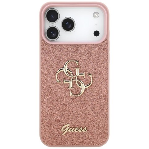 Guess Fixed Glitter Big 4G - Etui do iPhone 17 Pro Max (różowy)