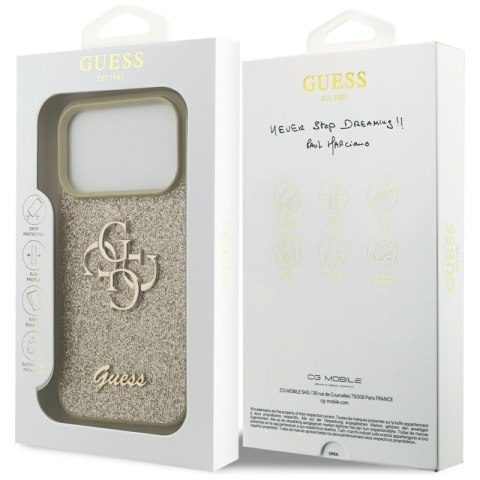 Guess Fixed Glitter Big 4G - Etui do iPhone 17 Pro (złoty)