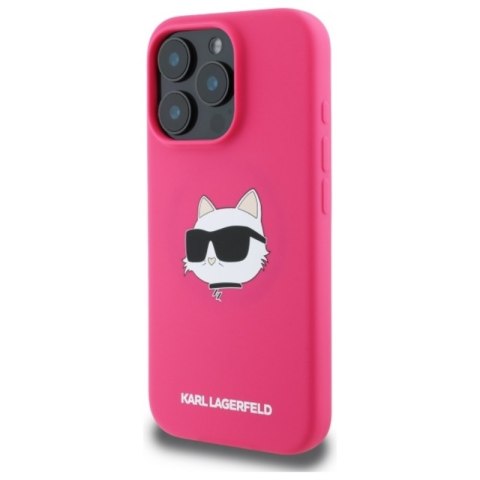 Karl Lagerfeld Silicone Choupette Head Print MagSafe - Etui iPhone 16 Pro (fuksja) Karl Lagerfeld Silicone Choupette Head Print MagSafe - Etui iPhone 16 Pro (fuksja)