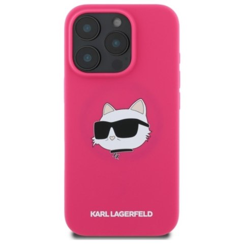 Karl Lagerfeld Silicone Choupette Head Print MagSafe - Etui iPhone 16 Pro (fuksja) Karl Lagerfeld Silicone Choupette Head Print MagSafe - Etui iPhone 16 Pro (fuksja)