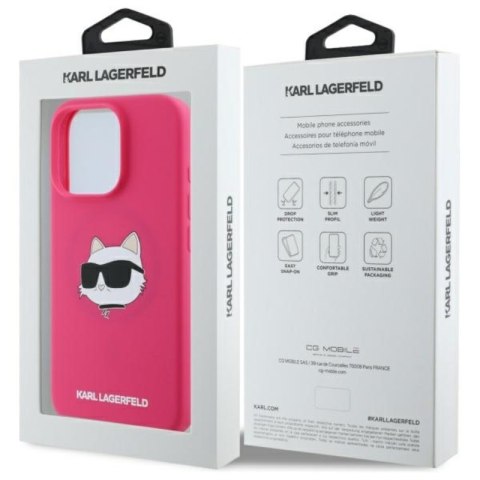 Karl Lagerfeld Silicone Choupette Head Print MagSafe - Etui iPhone 16 Pro (fuksja) Karl Lagerfeld Silicone Choupette Head Print MagSafe - Etui iPhone 16 Pro (fuksja)