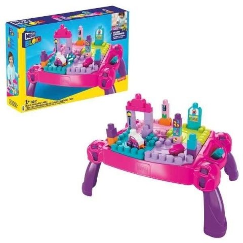 Mega Bloks Stolik z klockami Buduj i ucz się róż Mega Bloks Stolik z klockami Buduj i ucz się róż