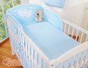 Pościel 3-cz Serduszka paseczki niebieskie