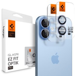 Spigen Optik Pro GLAS.TR EZ Fit Camera Protector 2-Pack - Szkło ochronne na obiektyw do iPhone 16 / 16 Plus / 17 (2 szt) (Blue)