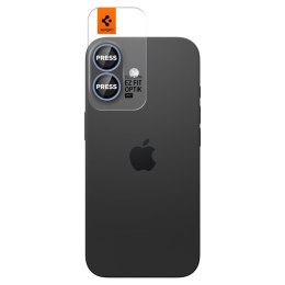 Spigen Optik Pro GLAS.TR EZ Fit Camera Protector 2-Pack - Szkło ochronne na obiektyw do iPhone 16 / 16 Plus / 17 (2 szt) (Blue)