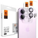 Spigen Optik Pro GLAS.TR EZ Fit Camera Protector 2-Pack - Szkło ochronne na obiektyw do iPhone 16 / 16 Plus / 17 (2 szt) (Purple