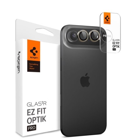 Spigen Optik Pro GLAS.TR EZ Fit Camera Protector 2-Pack - Szkło ochronne na obiektyw do iPhone Air (2 szt) (Gold)