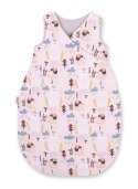 Śpiworek dla dzieci bawełniany M 3-12 mcy TOG 2.5 całoroczny ocieplany - misie i jeżyki różowe
