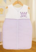 Śpiworek dla dzieci bawełniany M 6-12 mcy TOG 2.5 całoroczny ocieplany Little Prince fioletowy