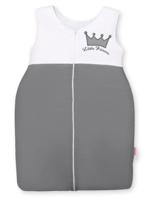 Śpiworek dla dzieci bawełniany M 6-12 mcy TOG 2.5 całoroczny ocieplany Little Princess antracyt