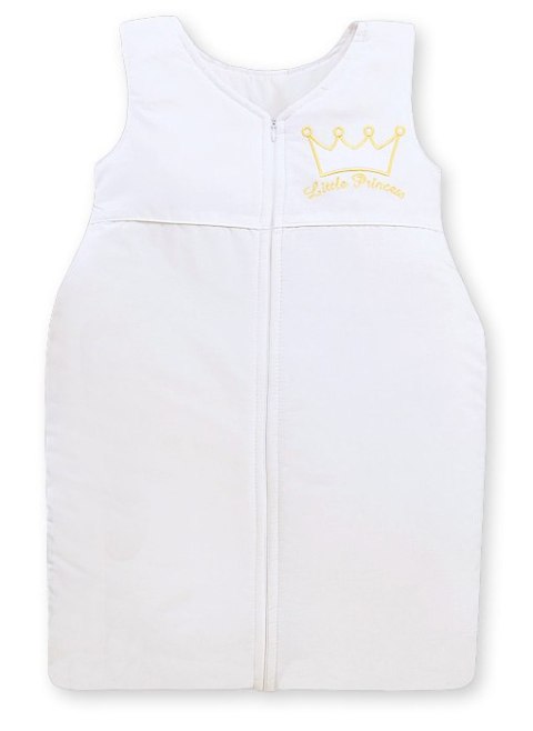 Śpiworek dla dzieci bawełniany M 6-12 mcy TOG 2.5 całoroczny ocieplany - Little Princess biały Śpiworek dla dzieci bawełniany M 6-12 mcy TOG 2.5 całoroczny ocieplany - Little Princess biały