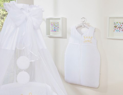 Śpiworek dla dzieci bawełniany M 6-12 mcy TOG 2.5 całoroczny ocieplany - Little Princess biały Śpiworek dla dzieci bawełniany M 6-12 mcy TOG 2.5 całoroczny ocieplany - Little Princess biały