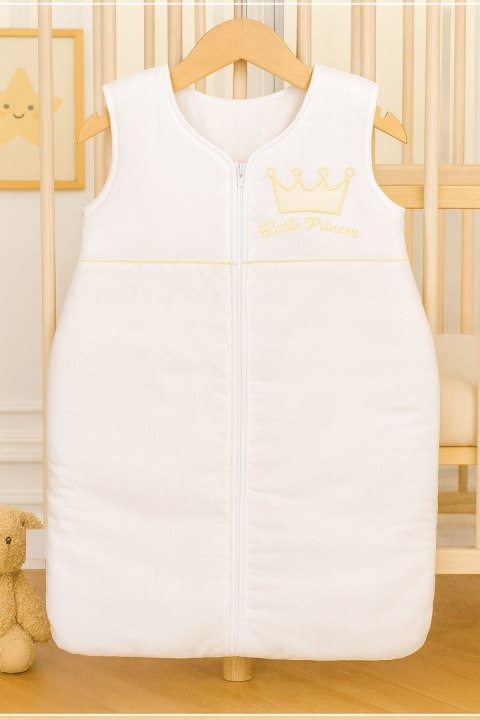 Śpiworek dla dzieci bawełniany M 6-12 mcy TOG 2.5 całoroczny ocieplany - Little Princess biały Śpiworek dla dzieci bawełniany M 6-12 mcy TOG 2.5 całoroczny ocieplany - Little Princess biały