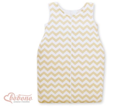 Śpiworek niemowlęcy- Simple chevron beżowy