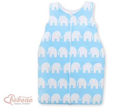 Śpiworek niemowlęcy- Simple słonie niebieskie