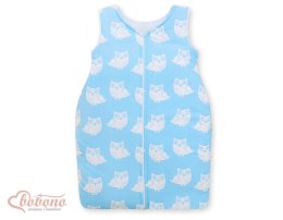 Śpiworek niemowlęcy- Simple sowy niebieskie